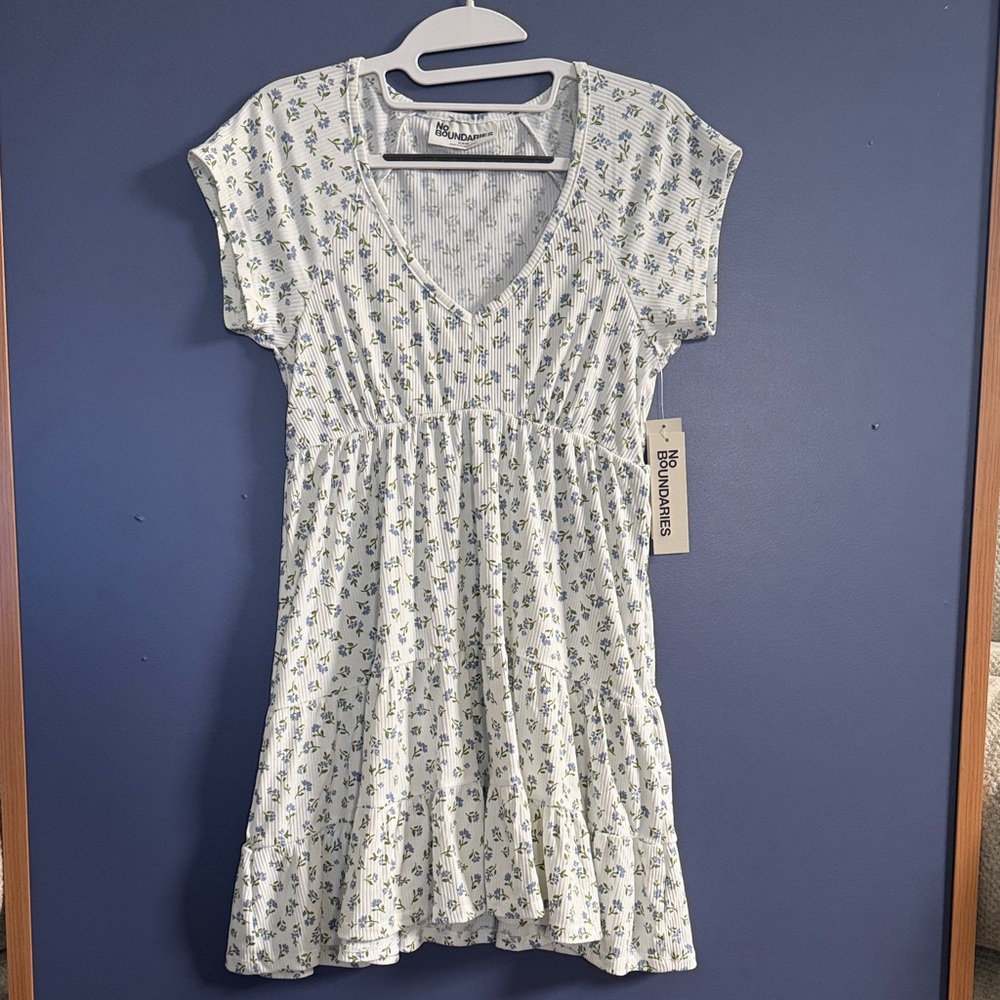 White Floral Babydoll Dress